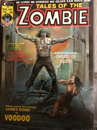Tales Of The Zombie 4 March 1974 Vf Marvel Stan Lee