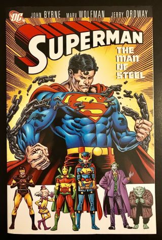 Superman Man Of Steel Tpb Vol 5 Oop Dc Byrne Joker Signed By Inker John Beatty