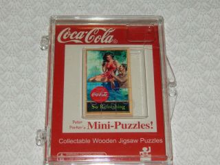Coca - Cola Mini Collectable Wooden Jigsaw Puzzle - 2002 - Peter Parker Puzzles