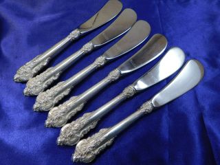 WALLACE GRANDE BAROQUE STERLING SILVER BUTTER KNIFE PADDLE - 4
