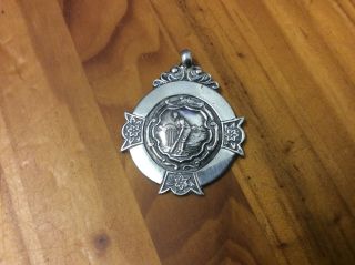 Antique Sterling Silver Pocket Watch Fob - Cricket Medal