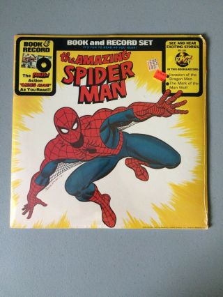 Spider Man Book And Record Set 1977