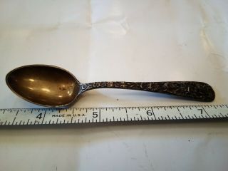 Old Collectible Kirk & Son Marked Repousse Pattern Sterling Silver Child Spoon