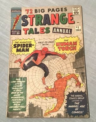 Comic Book Strange Tales Annual 2 Marvel 1963 Key 4th Spider - Man Appearance