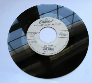 Gene Vincent 45 - Say Mama / Be Bop Boogie Boy - Capitol F4105 (promo) Vg