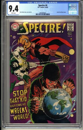 Spectre 4 Cgc 9.  4 Wp Nm Dc Comics 5 - 6/68 Neal Adams Cover Art Silver Age