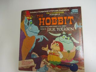 The Hobbit Rankin Bass J.  R.  R.  Tolkien Orig Vinyl Lp W/ Booklet Disney 3819