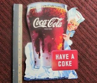 1993 Vintage Coca Cola Cardboard Have A Coke 10 " Standup