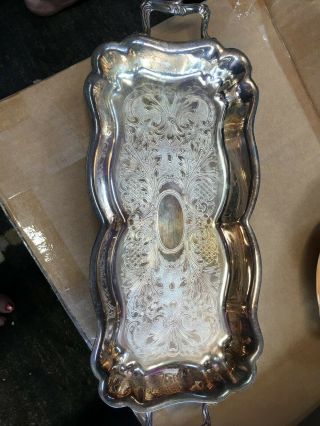 Vintage Silver Plate Bread Tray