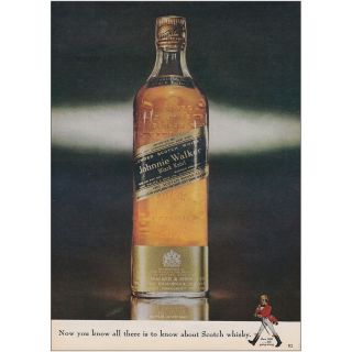 1962 Johnnie Walker: Now You Know All There Is To Know Vintage Print Ad