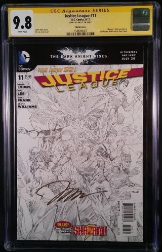 Dc Comics Justice League 11 Cgc Ss 9.  8 Jim Lee 1:100 B&w Batman Superman Flash