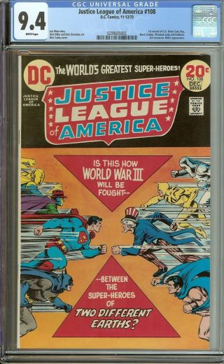 Justice League Of America 108 Cgc 9.  4 1st Revival Of Uncle Sam,  Dollman & More