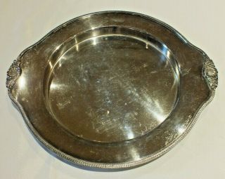 Vintage Silver Plate Sea Food / Drinks Serving Deep Rimmed Tray Dish T S Bros