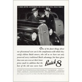 1936 Buick 8: One Of The Finest Things Vintage Print Ad