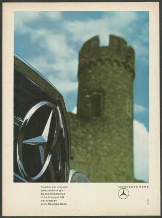 Mercedes - Benz - Tradition And Progress - 1964 Vintage Automotive Print Ad