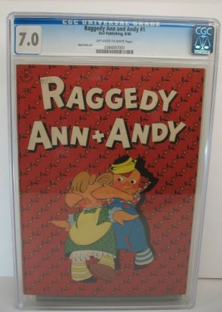 Dell Raggedy Ann And Andy Comics 1 06/1946 Cgc 7.  0 Fn/vf 0084097001 Walt Kelly