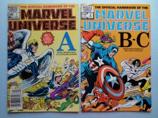 Official Handbook Of The Marvel Universe 1 - 15. .  1983 Complete 1st Series