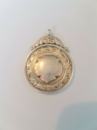 Vintage Sterling Silver Pocket Watch Fob With Inscription