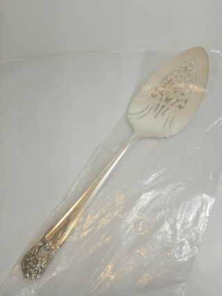 1847 Rogers Bros Is Eternally Yours Silver Plate Pierced Pie Cake Server 10 1/4 "
