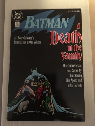Batman: A Death In The Family Dc Tpb 1988 Starlin Aparo Vf 1st Edition