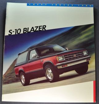 1986 Chevrolet S - 10 Blazer Truck Brochure Tahoe Sport 4x4 86
