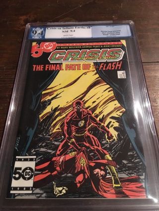 Crisis On Infinite Earths 8 Pgx 9.  4 Death Of Flash Barry Allen Not Cgc
