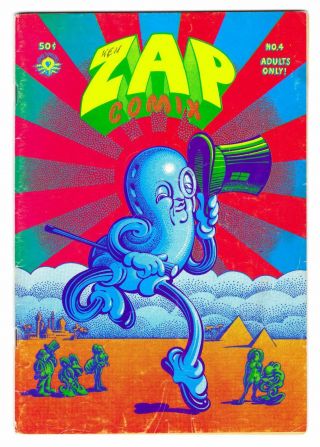 Zap Comix 4 (2nd Print,  1969) - - Vg / R Crumb,  Williams,  Moscoso,  Spain - Art^^