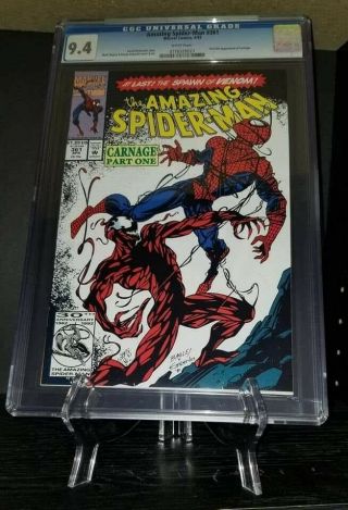 The Spider - Man 361 (apr 1992,  Marvel) Graded 9.  4 Cgc