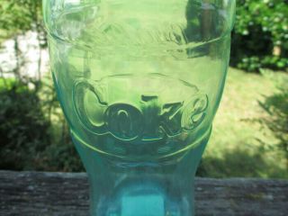 Coca - Cola 12 inch Bottle Bank Clear Green Plastic - 5