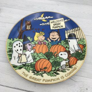 Danbury Peanuts Magical Moments The Great Pumpkin Is Coming Collector Plate