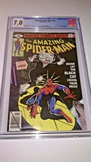Spider - Man 194,  Cgc 7.  0 1979,  1st Black Cat (felicia Hardy)