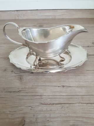 Vintage Epns Gravy Sauce Boat And Stand - J B Chatterley & Sons C.  1930 