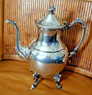 Sheridan Silver On Copper Tea/coffee Pot / Vintage