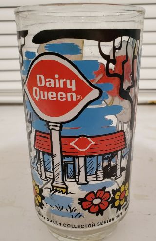Dairy Queen Collectors Series 5.  5 " Glass Dq Kid Vintage 1976