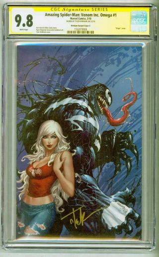 Spider - Man : Venom Inc Omega 1 Cgc 9.  8 Ss Signed Kirkham Virgin Variant C