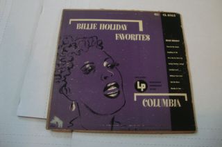 Billie Holiday Favorites - Columbia Lp 6163 - Mono - 10 Inch Lp - Listen