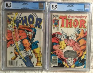 Thor 337,  338 Both Cgc 8.  5 - 1st,  2nd Appearance Of Beta Ray Bill - Unpressed