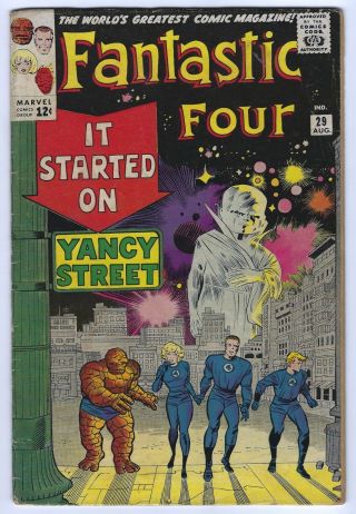 Fantastic Four 29 Silver Age Marvel Comic Book 5.  0 Vg/fn The Watcher Red Ghost