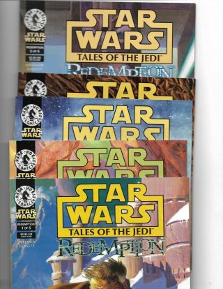 Star Wars Tales Of The Jedi: Redemption 1 - 5 Complete Dark Horse Mini - Series