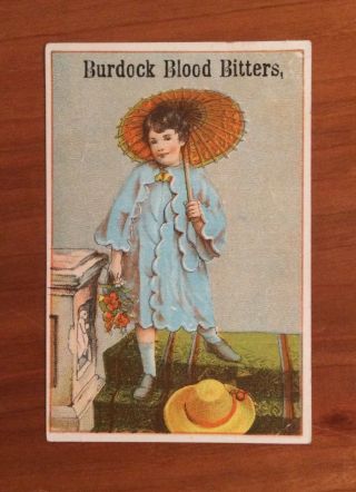 Advertising Trade Card,  Burdock Blood Bitters,  Foster Milburn,  Buffalo Ny