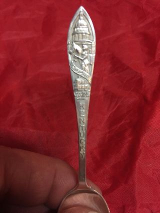Antique My Old Kentucky Home Lyric Sterling Silver Bardstown Souvenir Spoon 4