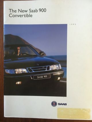 1995 Saab 900 Convertible Dealer Sales Promo Advertising Folder My6366