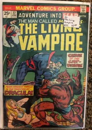 Adventure Into Fear 22 Comic Book - Nm 9.  0 - Morbius Vampire - Marvel