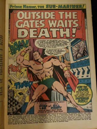 TALES TO ASTONISH 91 F,  Hulk/Sub - Mariner,  1st Abomination c,  Marvel Comics 1967 2