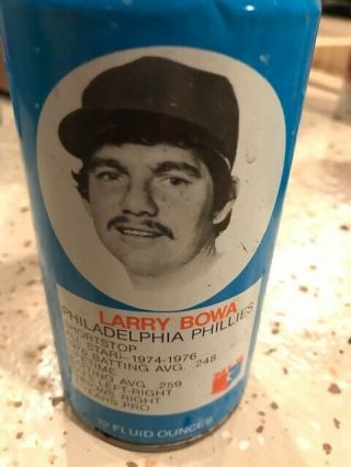 Larry Bowa 1977 Rc Royal Crown Cola Collectible Can Steel Rare Vintage
