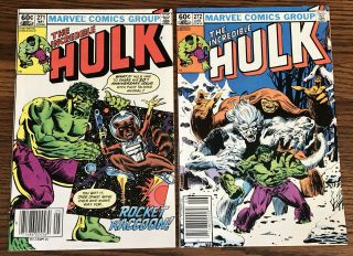 The Incredible Hulk 271 & 272 Vf 1st 2nd Full Rocket Raccoon Newsstand Edition