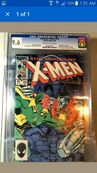 Uncanny X - Men 191 - Cgc 9.  6 - Marvel 3/85