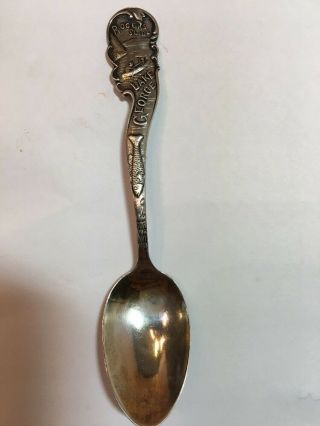 Vintage F.  W.  Sim & Co.  Lake George,  N.  Y.  Sterling Silver Souvenir Spoon