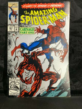 The Spider - Man 361 Metallic 2nd Print Carnage Venom Near