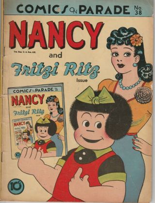 Comics On Parade No.  38 Nancy & Fritzi Ritz Vol.  4 No.  2 Sep 1942 Fair - Good